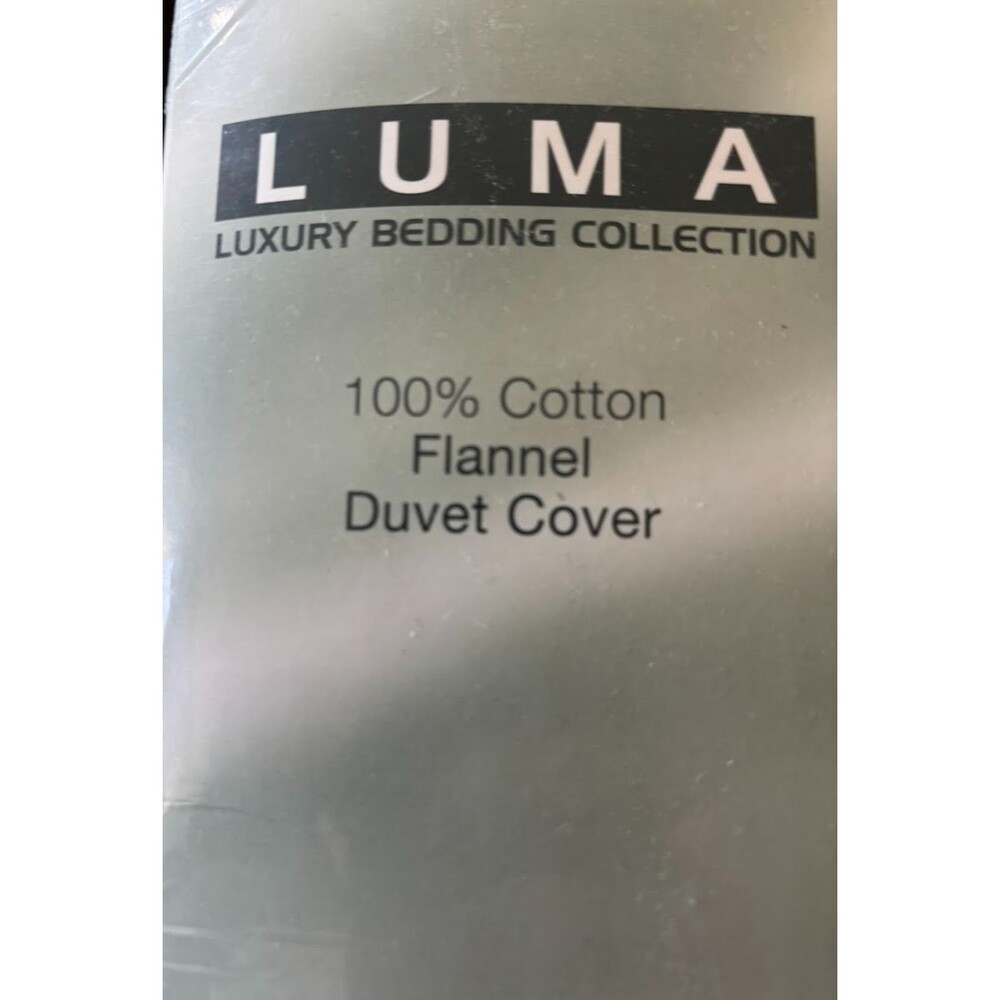 Luma Heather Flannel Full Duvet Cover Camel 100% Cotton NWT